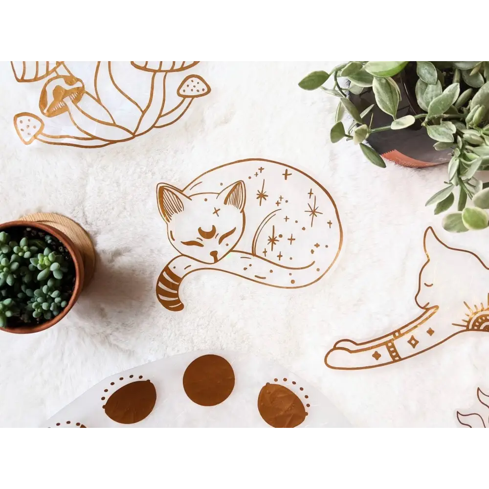 Prismatic Kitty - Sea Turtle Suncatcher | Window Cling | Copper Decor | Hibiscus Floral Pattern