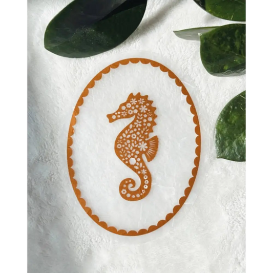 Prismatic Kitty - Seahorse Suncatcher | Rainbow Window Sticker | Nursery Decor