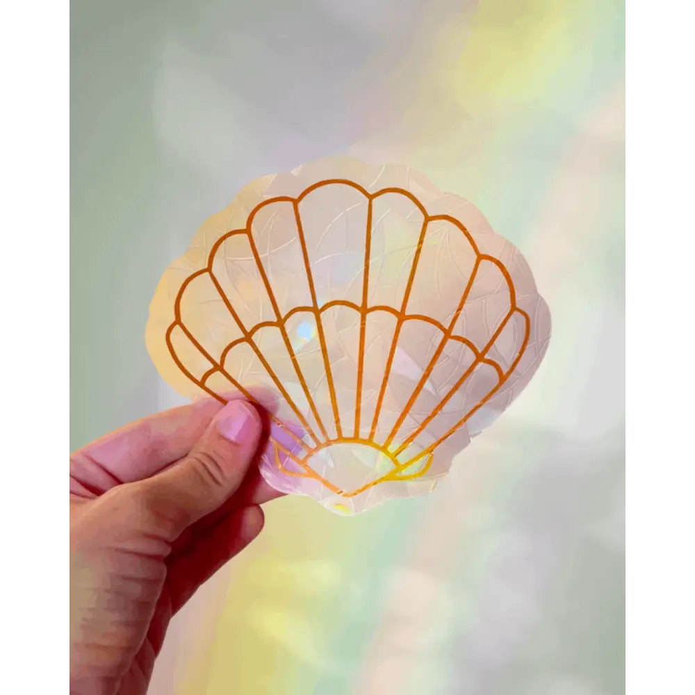Seashell Suncatcher | Scallop Window Cling | Mermaid Decor