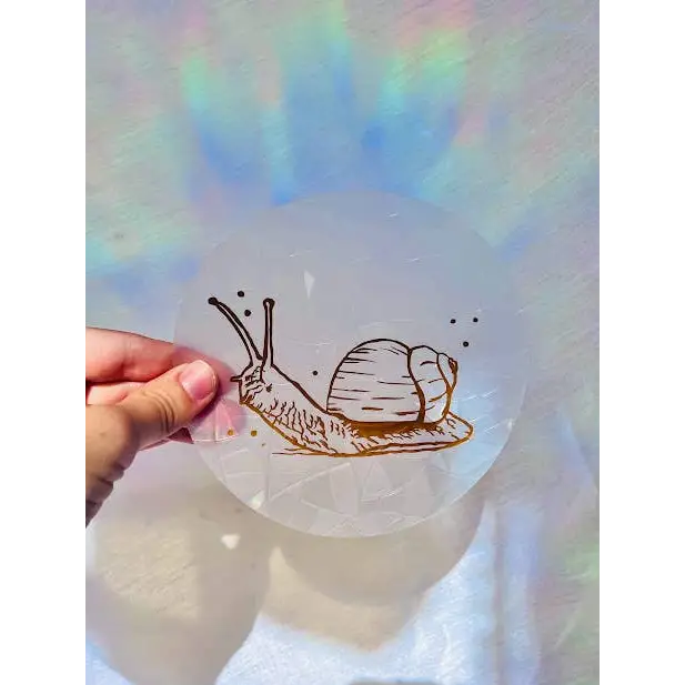Prismatic Kitty - Snail Suncatcher Window Sticker Rainbow Maker