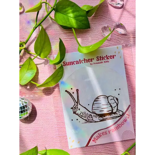 Prismatic Kitty - Snail Suncatcher Window Sticker Rainbow Maker