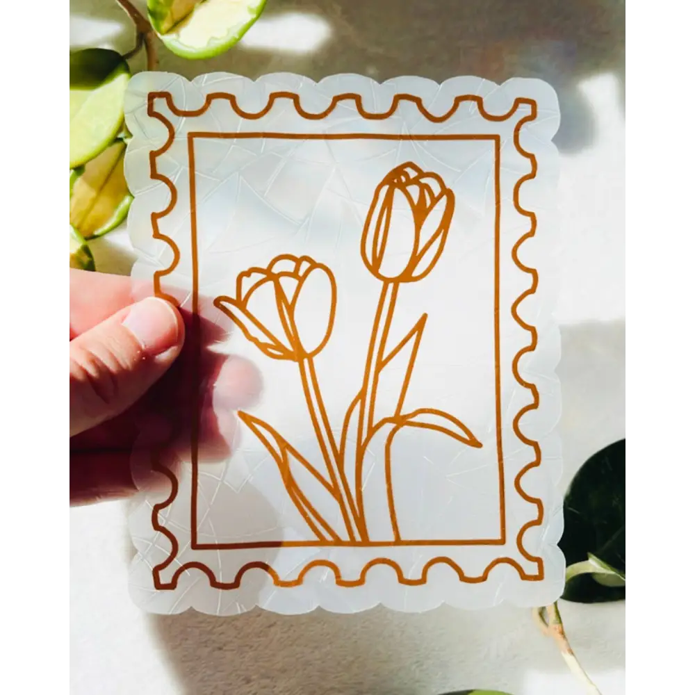 Prismatic Kitty - Tulips Suncatcher | Window Cling | Rainbow Maker Sticker