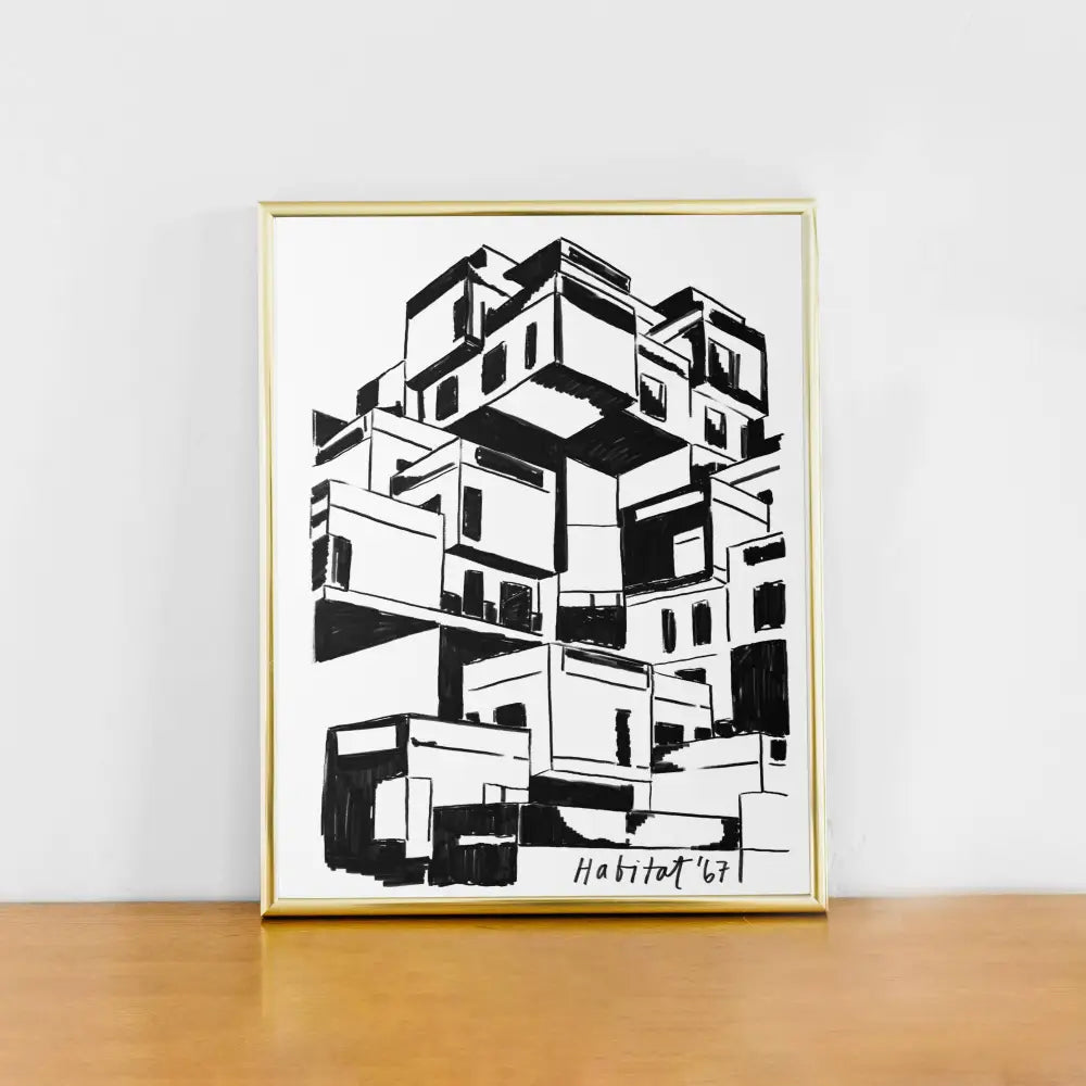 Projet Spécial Habitat 67 Art print Letter 8.5 ‘’ x 11’’