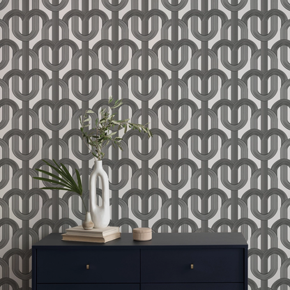 Lattice Ink Peel and Stick Wallpaper, 28 sq. ft.