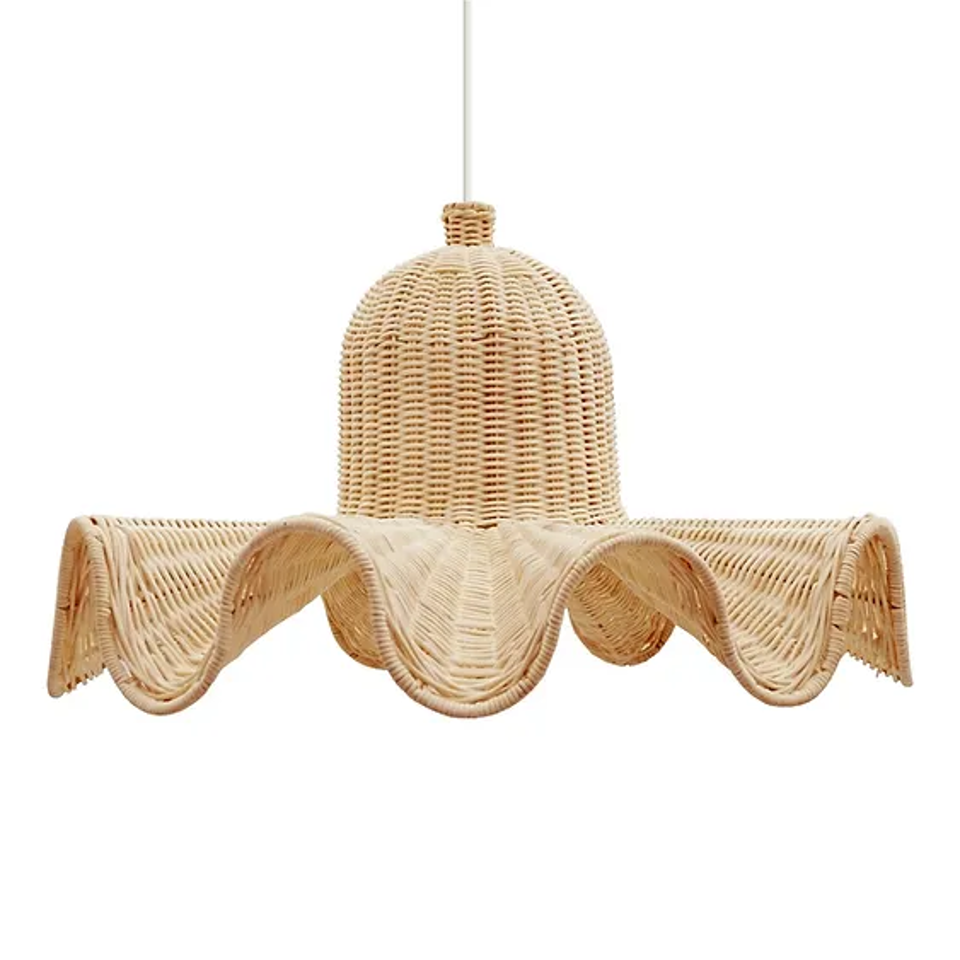 Eleanor Scalloped Rattan Lampshade