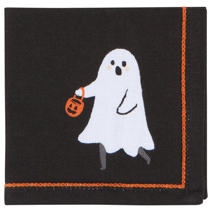 Boo Crew Cocktail Napkins Set stacked together showing all four designs - PABOOM