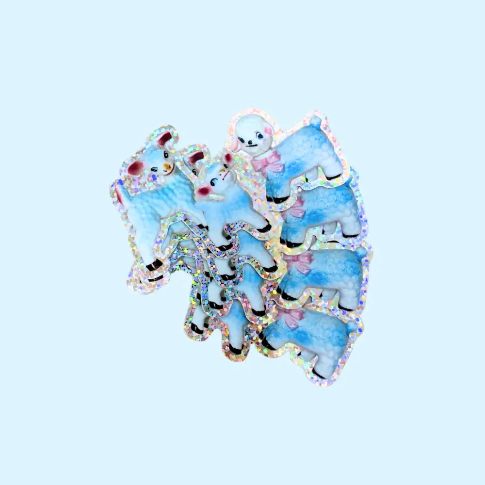 Riley Grae - Kitsch Lamb Family Glitter Sticker