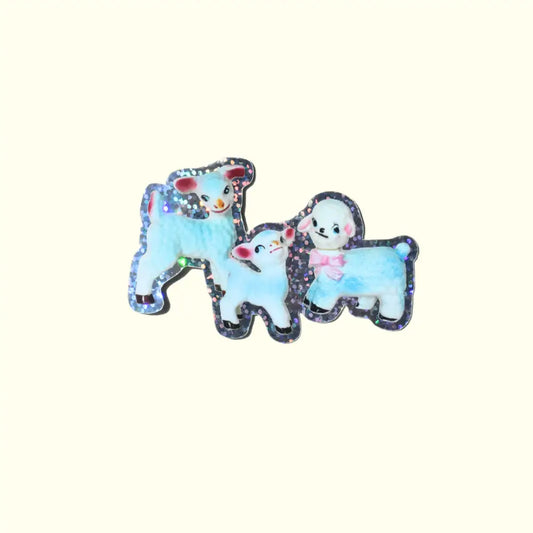 Riley Grae - Kitsch Lamb Family Glitter Sticker