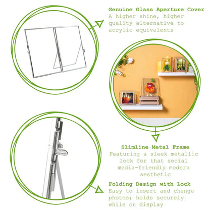 Rinkit Ltd - 5’’ x 7’’ Standing Metal Photo Frame - by Nicola Spring