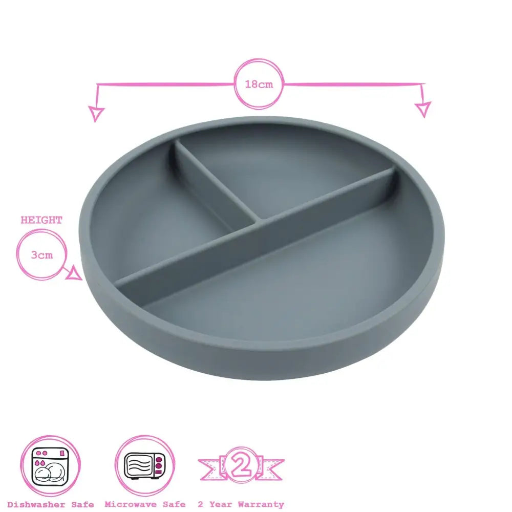 Baby Divided Silicone Suction Plate - PABOOM