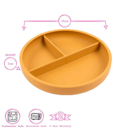 Baby Divided Silicone Suction Plate - PABOOM