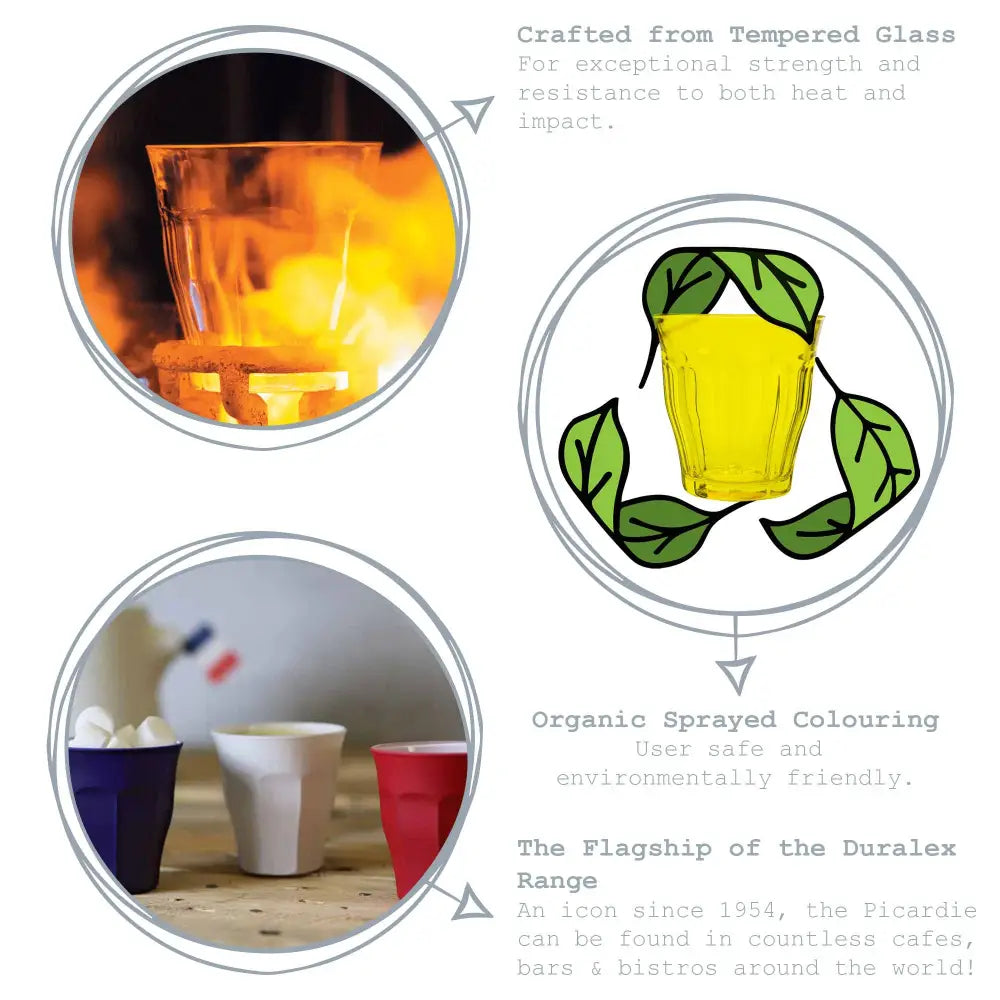 Rinkit Ltd - Duralex Picardie Glass Drinking Tumbler - Jungle Green - 250