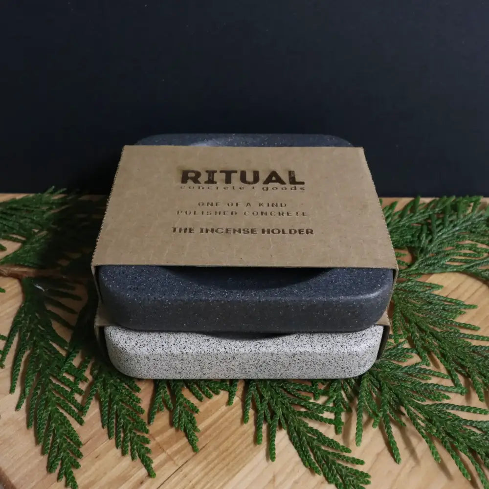 Packaged Concrete black and white square incense holders | PABOOM