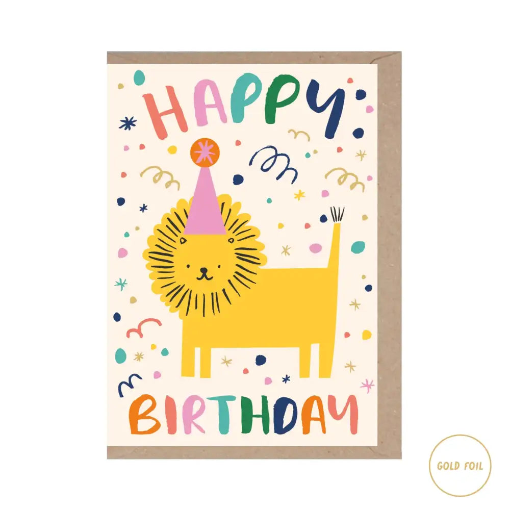 Birthday Lion Card - PABOOM