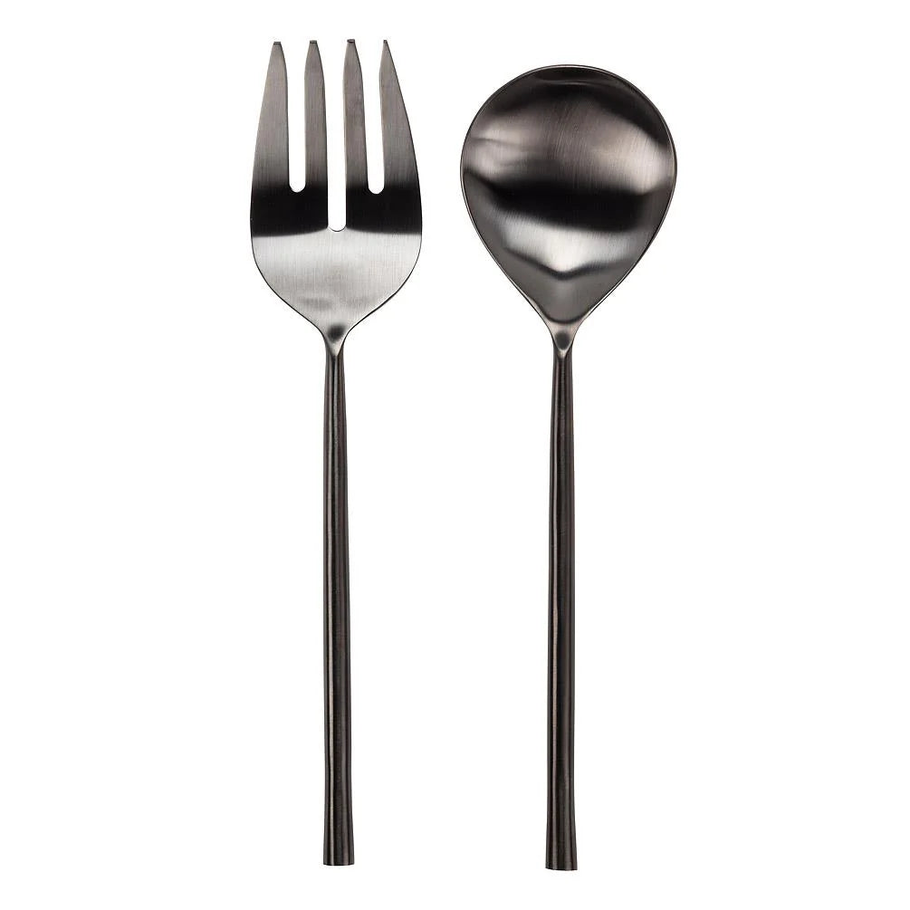 Matte Black Salad Servers