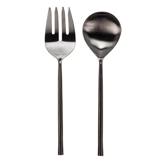 Matte Black Salad Servers