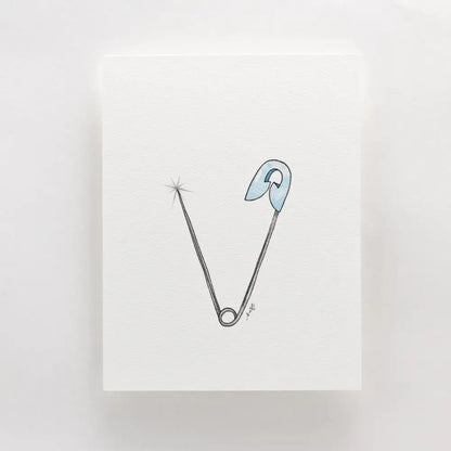 Diaper Pin Card (blue) - PABOOM