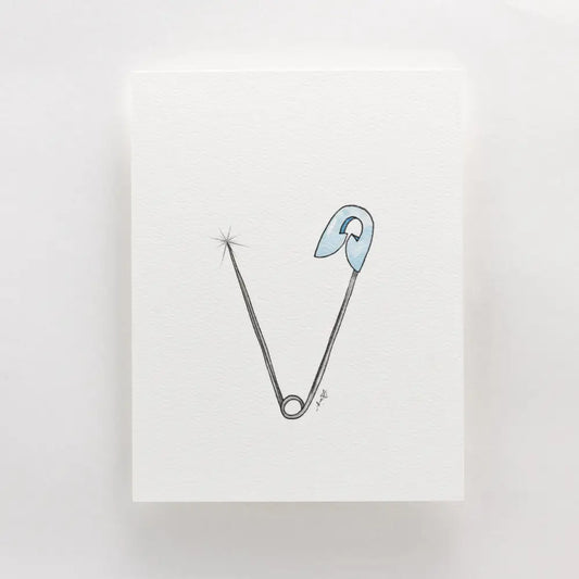 Diaper Pin Card (blue) - PABOOM