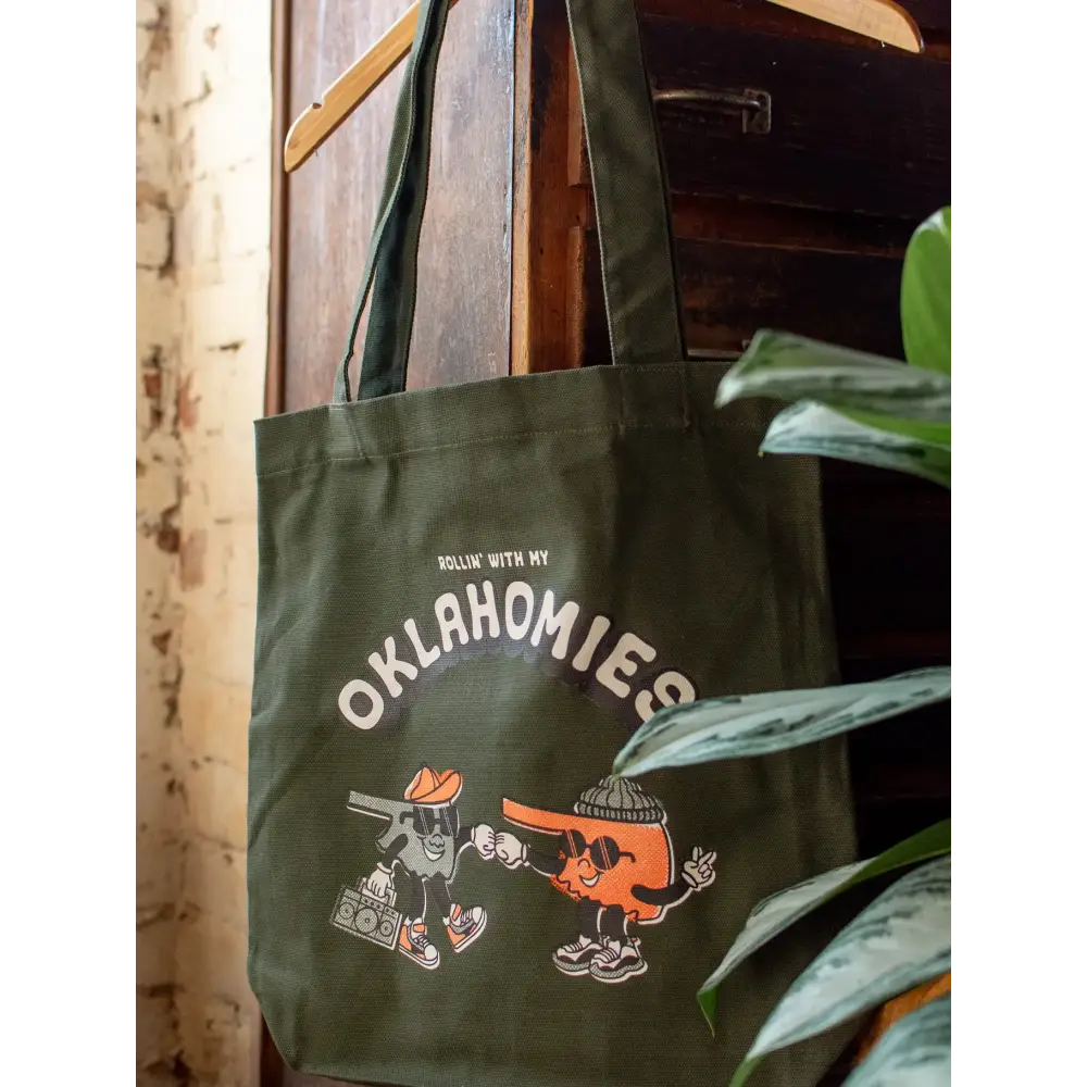 Oklahomies Tote Bag Army Green - PABOOM