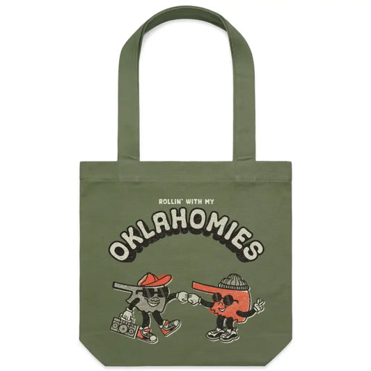 Oklahomies Tote Bag Army Green - PABOOM