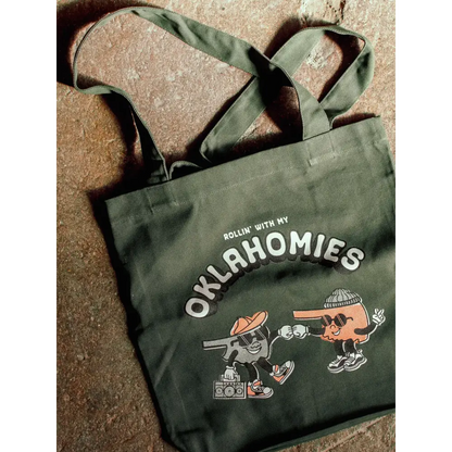 Oklahomies Tote Bag Army Green - PABOOM