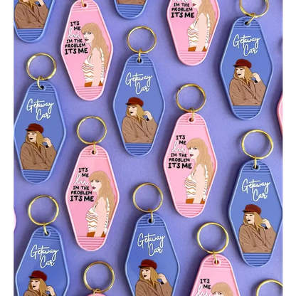 Taylor Swift Getaway Car Motel Keychain - PABOOM