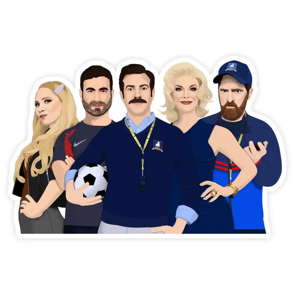 Ted Lasso Cast Sticker - PABOOM