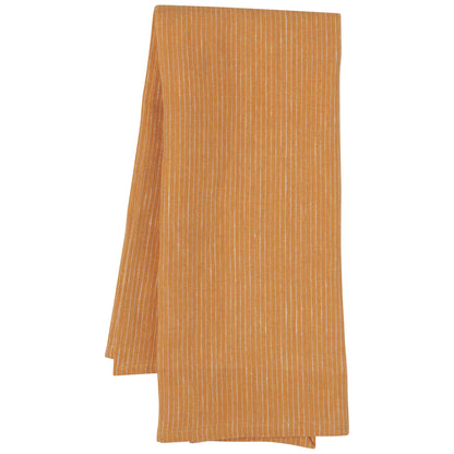 Ochre Linen Pinstripe Dishtowel