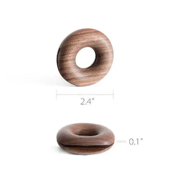 Smile Boutiques - Wooden Donut Bag Clips - Eco Friendly Plastic Free Walnut