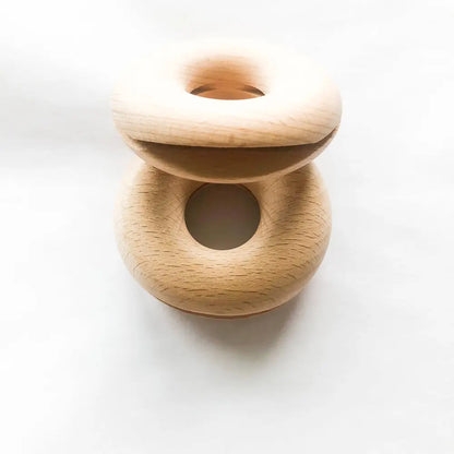 Smile Boutiques - Wooden Donut Bag Clips - Eco Friendly Plastic Free Walnut