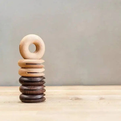 Smile Boutiques - Wooden Donut Bag Clips - Eco Friendly Plastic Free Walnut