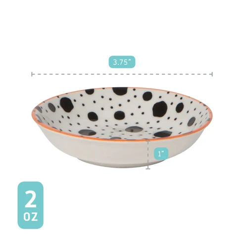 Bits + Dots Multi-Color Pinch Bowls Set arranged together showing all six patterns - PABOOM