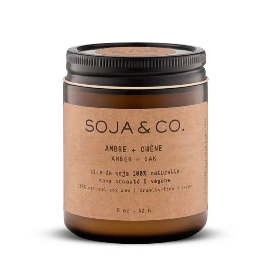 SOJA & CO. Soy Wax Candle - Amber + Oak