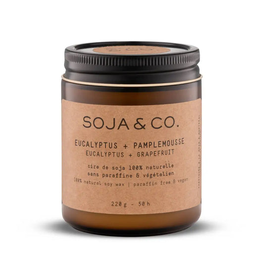 SOJA & CO. Soy Wax Candle - Eucalyptus + Grapefruit