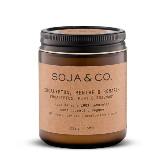 SOJA & CO. Soy Wax Candle - Eucalyptus + Mint + Rosemary