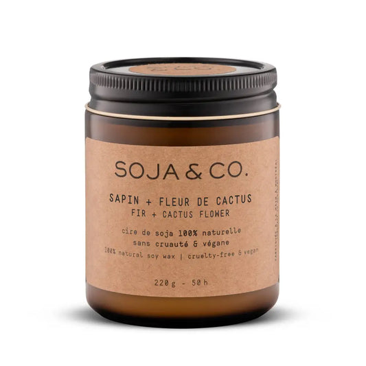 SOJA & CO. Soy Wax Candle - Fir + Cactus Flower