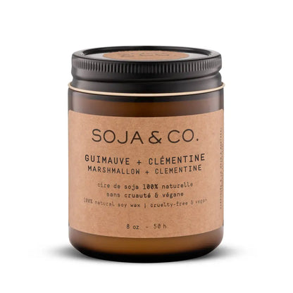 SOJA&CO Soy Wax Candle - Marshmallow + Clementine