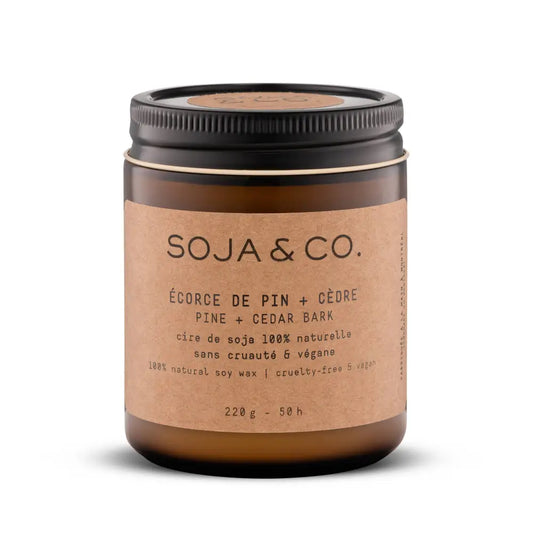 SOJA & CO. Soy Wax Candle - Pine + Cedar Bark