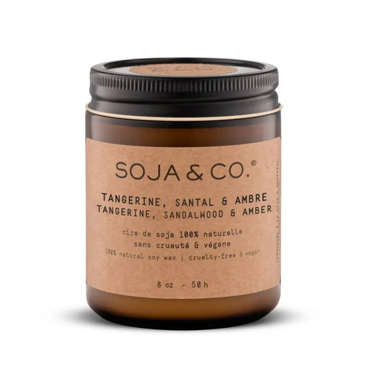 SOJA & CO. Soy Wax Candle - Tangerine + Sandlewood + Amber