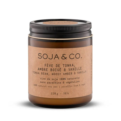 SOJA&CO.® - SOJA&CO Soy Wax Candle Tonka Bean + Woody Amber + Vanilla
