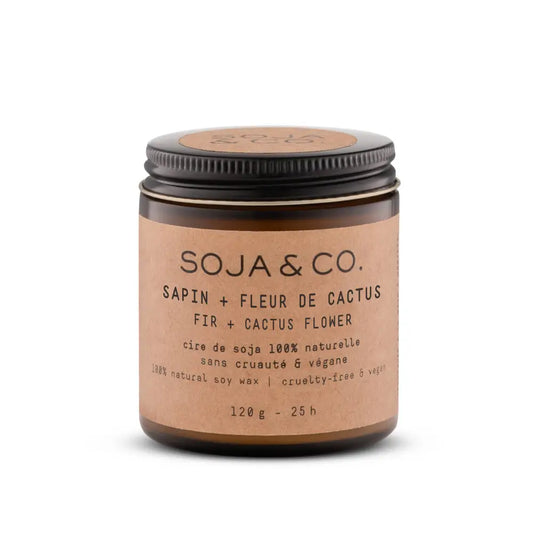 SOJA & CO. Soy Wax Candle 4oz - Fir + Cactus Flower