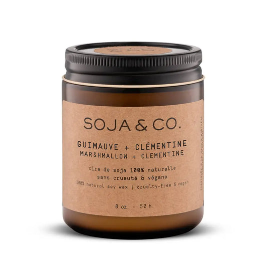 SOJA&CO.® - Soy Wax Candle | Marshmallow + Clementine 4oz