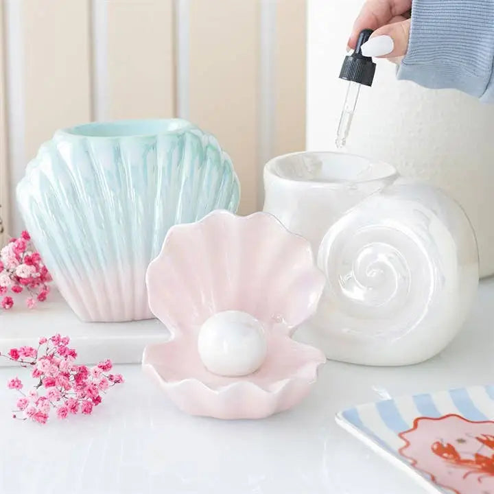 Something Different Wholesale - Iridescent Clam Shell Coastal Trinket Dish