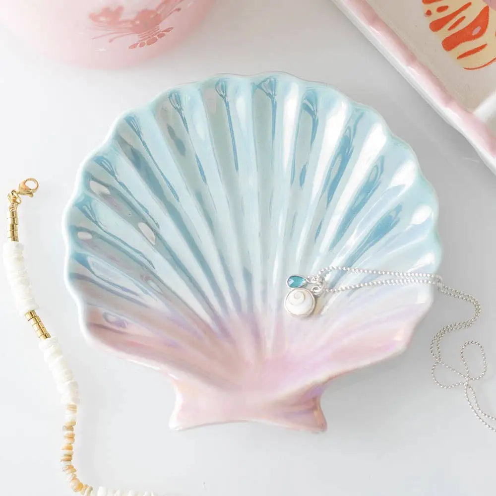 Something Different Wholesale - Iridescent Shell Coastal Trinket Dish