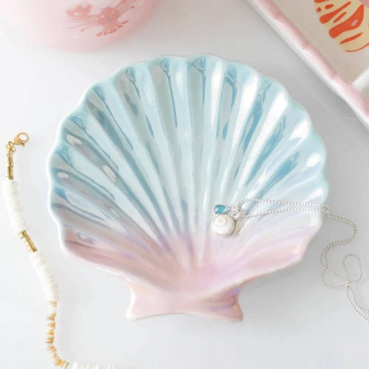 Something Different Wholesale - Iridescent Shell Coastal Trinket Dish