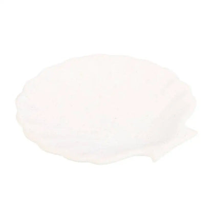 Something Different Wholesale - Off White Scallop Shell Ceramic Incense Holder Plate