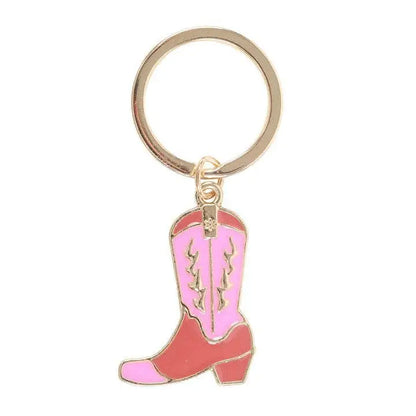 Something Different Wholesale - Pink Cowboy Boot Keyring