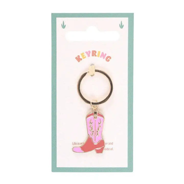 Something Different Wholesale - Pink Cowboy Boot Keyring