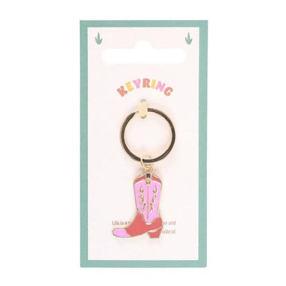 Something Different Wholesale - Pink Cowboy Boot Keyring