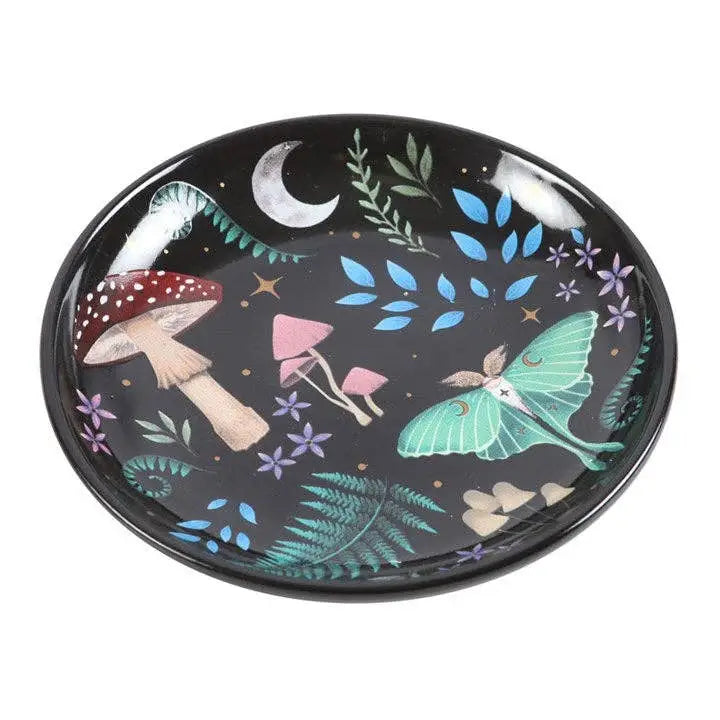 Something Different Wholesale - Round Dark Forest Print Trinket Dish